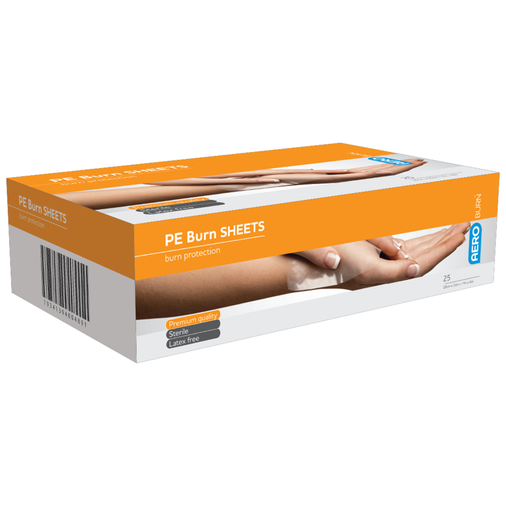 Polyethylene Burn Sheet 10 x 10cm Box/25